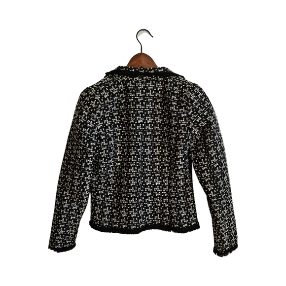 Dixie tweed blazer with fringe lining - size small - Picture 4 of 6